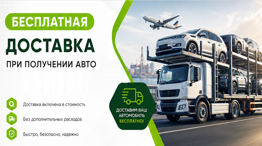 Акция! Бесплатная доставка по Обнинске при получении авто